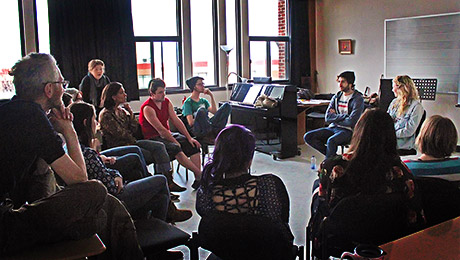 Alexandre Nevky & Stéphanie Boulay en visite à l'École nationale de la chanson